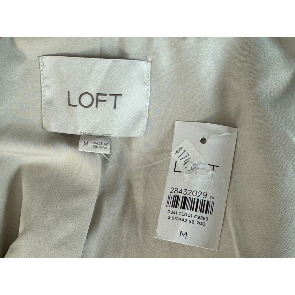 LOFT Lilac Wool Pea coat Women M NWT‎ $175 Long Sleeve Pockets Full Zip Jacket - Picture 5 of 16